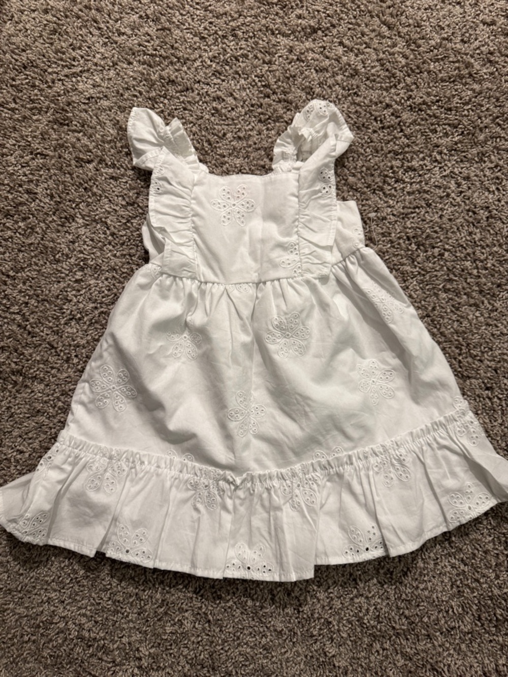 wonder nation White Eyelet Ruffle Sundress NWOT